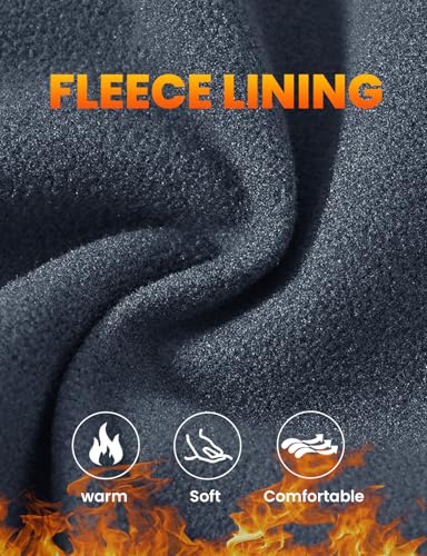 TBMPOY Men's Snow Ski Fleece Lined Hiking Pants Waterproof Winter Snowboard Warm Outdoor Insulated Pants Windproof