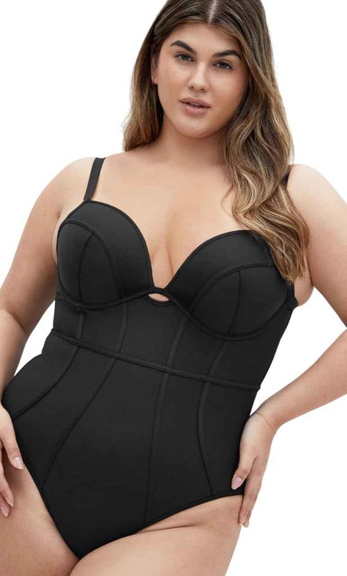 City Chic Women 1 Piece-Grenada Underwire, Black, 16