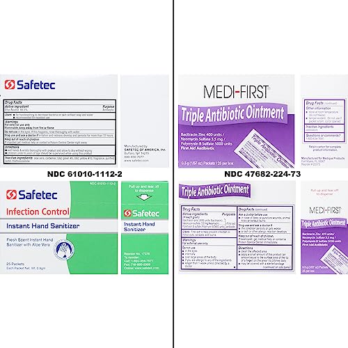 MFASCO First Aid Kit Refill Pack - Meets 2021 ANSI Standard, Class B Supplies, Heavyduty Medifirst Bandages, New Required ...