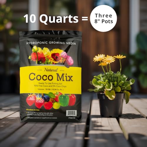 Potting Soil Mix 10 Quarts Envelor Indoor Plants Soil for Outdoor Plants 0.34 Cubic Feet Potting Mix Hydrated Coco Coir Mi...