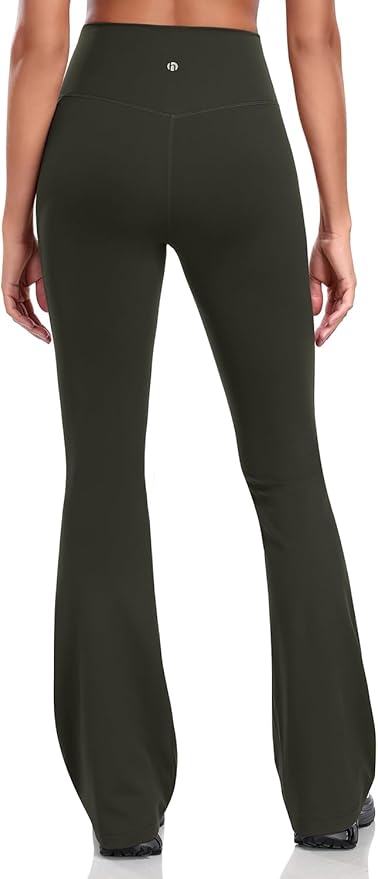 HeyNuts Harmony Flare Leggings 29"/30.5"/32.5"/34.5", High Waisted Tummy Control Wide Leg Bootcut Yoga Pants Lounge Soft
