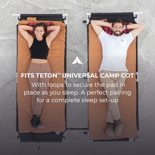 Teton Outfitter Canvas Camping Pad, Comfort Infused Sleeping Pad, Glamping Level Comfort with a Cloud Like Mattress, Perfe...