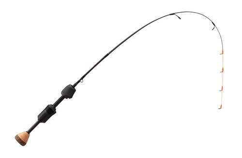13 FISHING - Tickle Stick Carbon Pro Ice Rod - 25" L (Light) - 100% Carbon Blank w/Skeleton Reel Seat - TSCP-25L, Black
