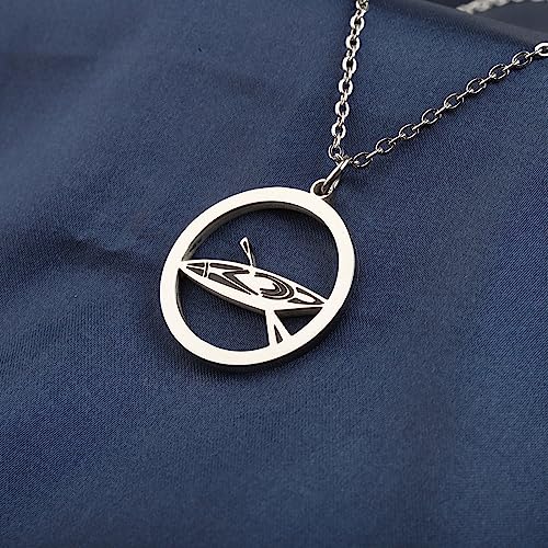 LQRI Kayak Necklace River Kayak Pendant Necklace Camping Canoe Gift Kayaking Boater Kayak Gift