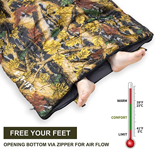 Night Cat Camping Sleeping Bag for Adults 3 Seasons Portable Lightweight Backpacking Hiking Traveling Indoor Outdoor Tempe...