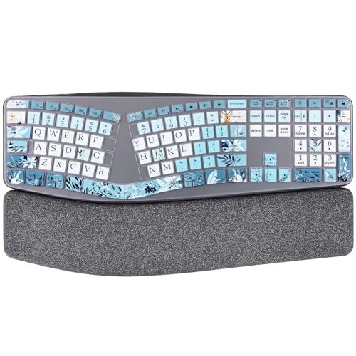 Sanfulin Silicone Keyboard Cover Skin for Logitech Ergo K860 Wireless Ergonomic Keyboard US Layout, Logitech K860 Accessor...