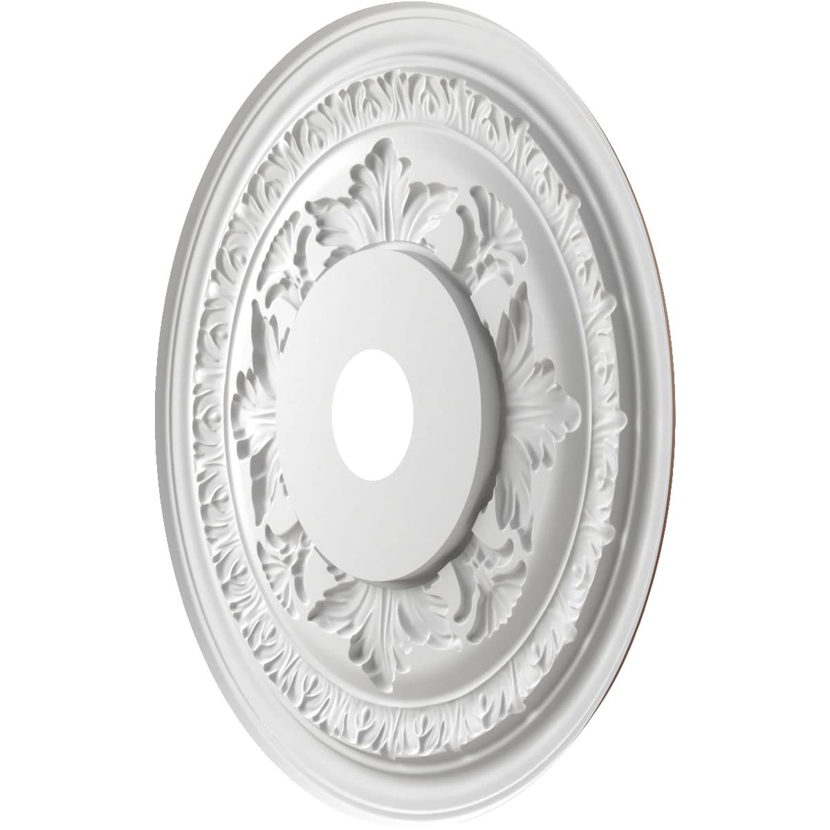 Ekena Millwork Cmp22Badru Baltimore Thermoformed Pvc Ceiling Medallion (Fits Canopies Up To 7 3/4), 22Od X 3 1/2Id X 1P, Univers