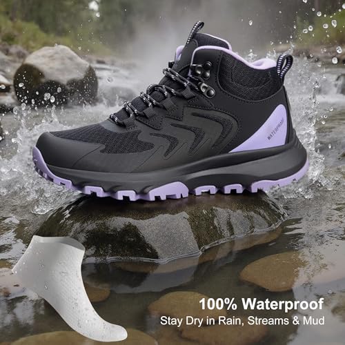 Women’s Waterproof Hiking Boots Lightweight Comfortable Trail Walking Outdoor Boots