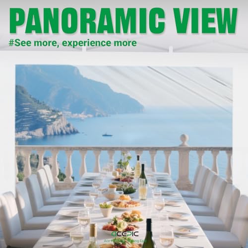 Acepic Clear Canopy Sidewalls for 10x10 Pop Up Tent, Transparent Window Curtain Cloth, 8 Mil PVC Enclosure Fabric with Zip...