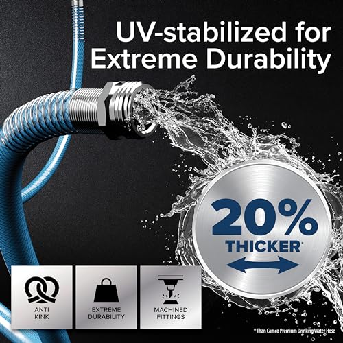 Camco TastePURE 35-Foot Premium Camper/RV Drinking Water Hose - Features a Heavy-Duty No-Kink Design with Strain Relief En...