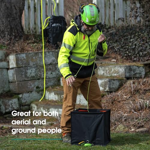 Arborist Throw Line Storage Cube, Portable Climbing Rope Organizer, Collapsible Throw Line for Tree Work Nylon Bag, Handcr...