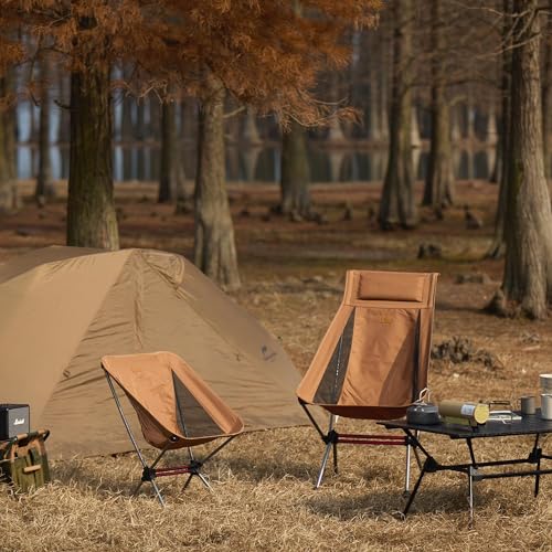 Naturehike YL08 Ultralight Camping Chair, 2.38 LBS Portable Backpacking Chair with Anti-Sinking Feet, Lightweight Compact ...
