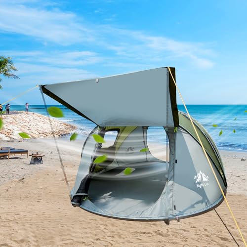 Night Cat Pop-up Camping Tent: 2 Person Tent Waterproof Instant Easy Setup Family Tent