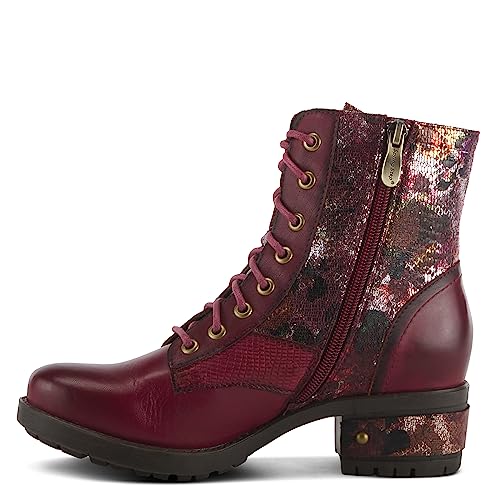 L'Artiste by Spring Step Marty Met Hand Painted Metallic Floral Ankle Boots for Women | Shoes for Women with Arch Support ...