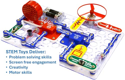 Snap Circuits Jr. SC-100 Electronics Exploration Kit, Over 100 Projects, Full Color Project Manual, 28 Parts, STEM Educati...