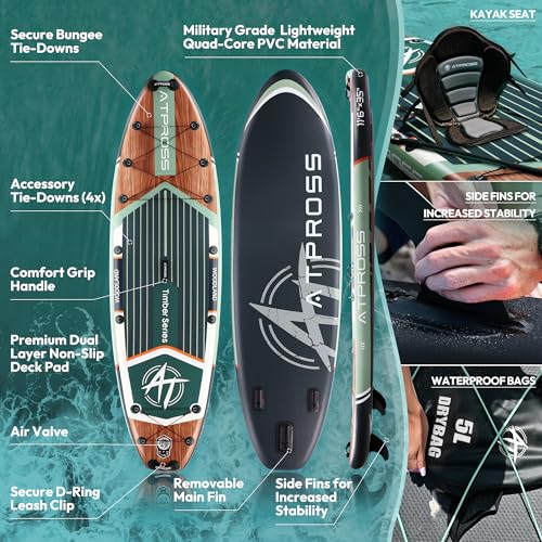 11'6"x35" Inflatable Stand Up Paddle Board 450LBS Weight Capacity Extra Wide Non-Slip Stable Deck Adult SUP,Premium Access...