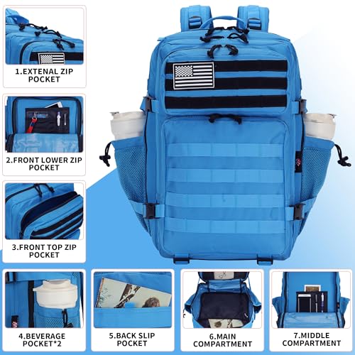 Lovelinks21 45L Tactical Assault Backpack 3 day assault pack with Molle Waterproof backpack Rucksack for Tactical Backpack...