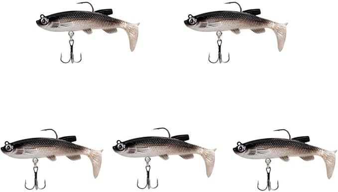 5-Pack 8cm Soft Fish Baits with Cool Hooks – Ultra-Realistic Artificial Lures for Successful Fishing Adventures