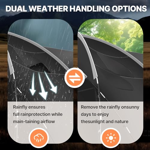 MAIZOA 9 x 6.5 x 6.5 FT Car Tailgate Tent 4-5 Person Rectangle for Family,Tailgate Tent, Waterproof & Windproof for Campin...