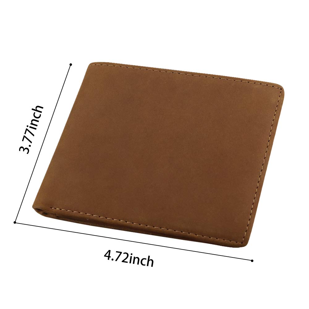 Kenon Personalized Leather Wallet Father's Day Birthday Gift For Husband, Engraved RFID Blocking Bifold Stylish Wallet For Husband Valentine's Day Christmas Gifts