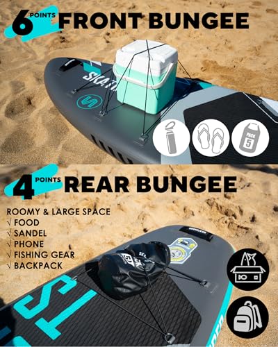 Skatinger 11'6×35" Super Wide Inflatable Paddle Board, Ultra Stable Stand Up Paddleboards for 450lb/3 People/Family/Big Si...