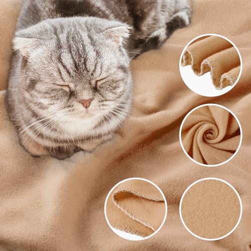 Buryeah 10 Pcs Fleece Blanket Bulk Soft Warm Fleece Blankets Cozy Lightweight Throw Blankets Plush Pet Throw Blanket for H...