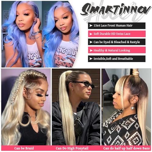 Ombre Blonde Human Hair Wig 13x4 HD Transparent Lace Front 150% Density with Dark Roots #1B613 for Women 18 Inch Pre Plucked Undetectable Melted Lace Frontal Wigs Ombre Blonde Bleached Knots Wigs