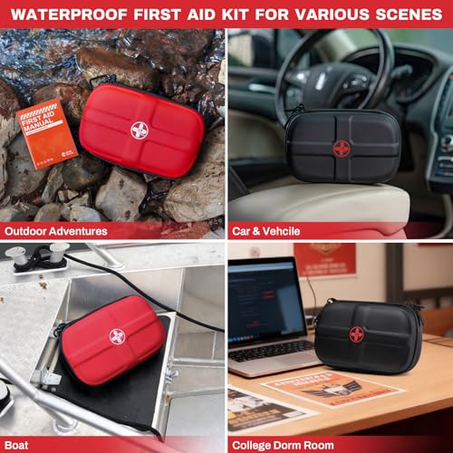 RHINO RESCUE EVA First Aid Kit, Small Waterproof Emergency Hiking First Aid Kit for Backpacking, Medical Kit for Travel, H...