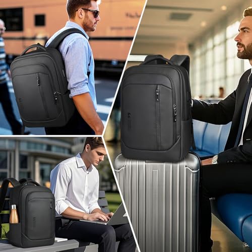 17 Inch Laptop Backpack for Travel, Business Laptops Backpack with USB Charging Port for Men/Women, Water Resistant Work C...