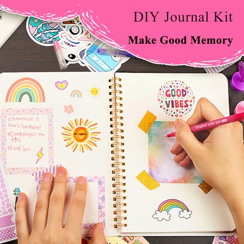 OIHEW DIY Journal Kit for Teen Girls, Stationary & Diary Set with Stickers,Make Your Own Art Crafts Journaling Kit for Twe...