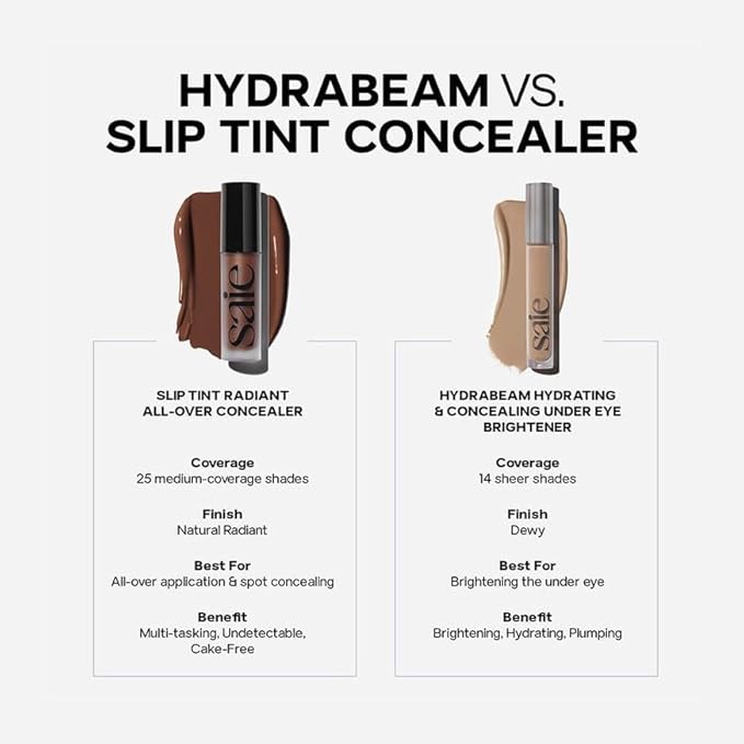 Saie Slip Tint Radiant Cream Concealer & All-Over Face Makeup - Concealer for Dark Circles, Redness & Blemishes - Lightweight Makeup Made with Hydrating Hyaluronic Acid - Shade 15 (0.17 oz)