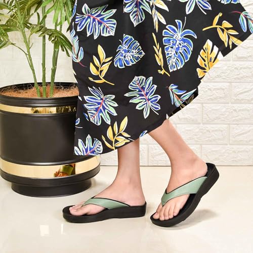 AEROTHOTIC Arch Support Flip Flops for women Stylish Cushioned Padded Straps with Soft Toe Post Slip on Footwear Dressy Tr...