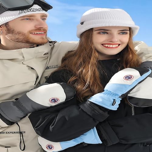 Winter Waterproof Ski Snow Warm Gloves for Men Women Windproof Cold Weather for Cycling Sports Outdoor Daily Work
