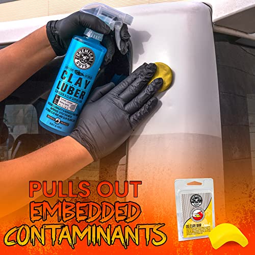 Chemical Guys Clay Bar Kit - Complete System - Clay Bar and Luber Combo with Accessories for Smooth Paint Finish - Removes...