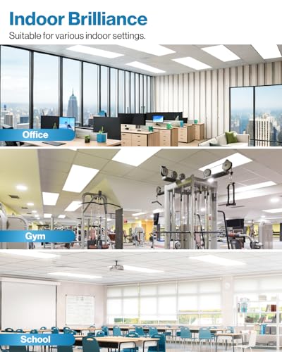 Sunco 24 Pack 2x4 LED Flat Panel Light Drop Ceiling Office Fixture, 7700 LM, Selectable Features, 40W/50W/60W, 4000K/5000...