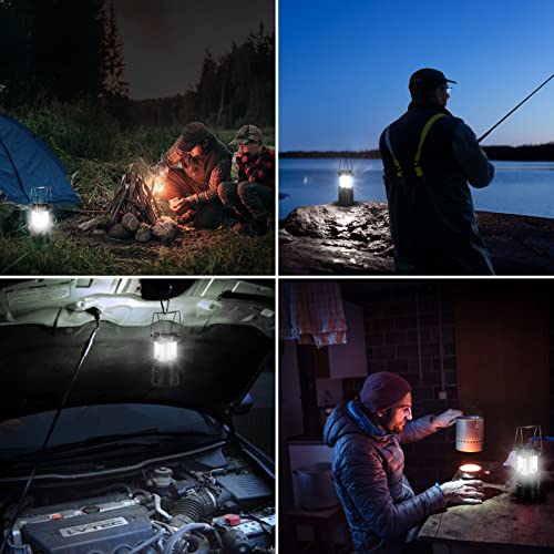 Lepro LED Camping Lanterns Battery Powered, Collapsible, IPX4 Water Resistant, Outdoor Portable Lights for Emergency, Hurr...