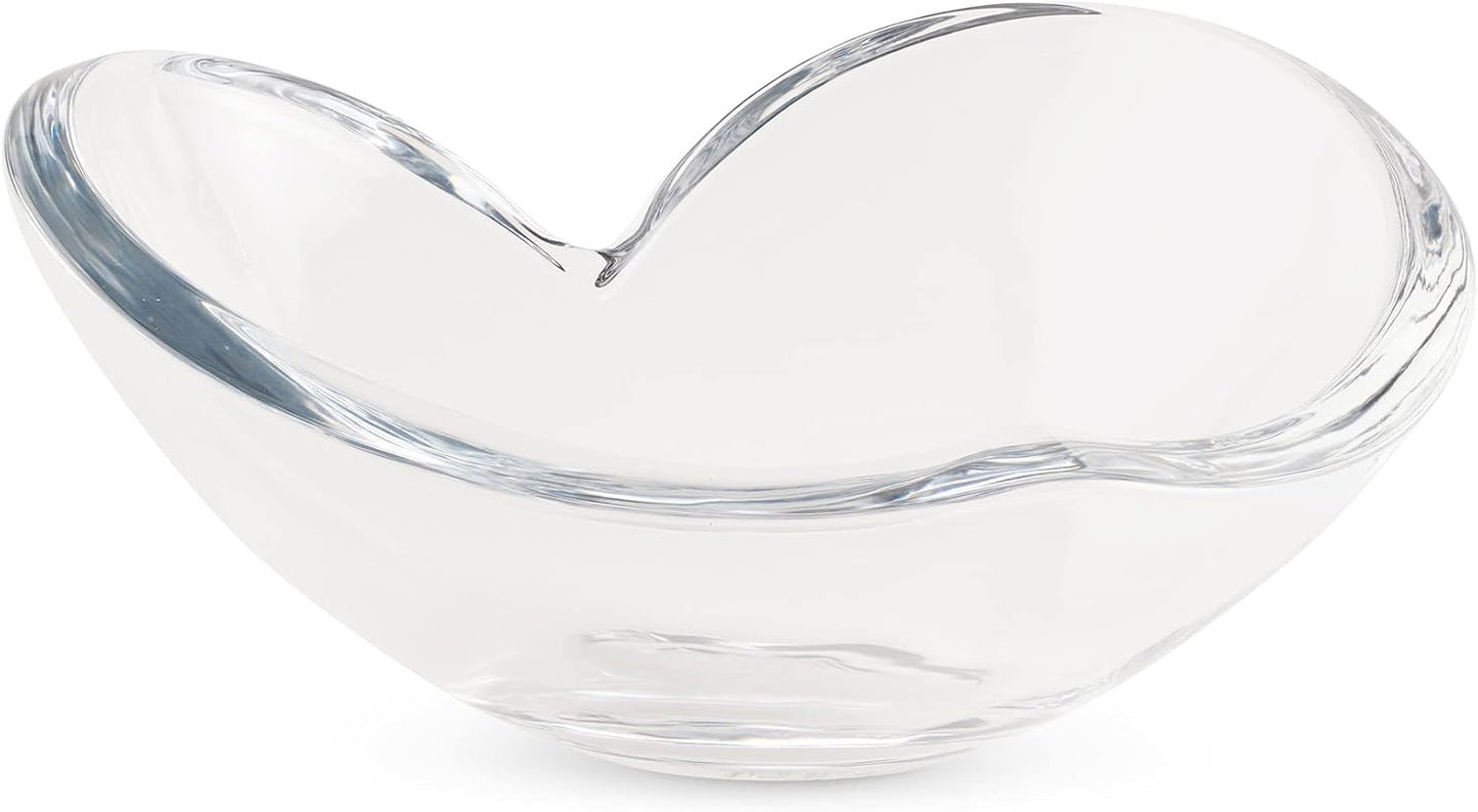 nambe Glass Heart Bowl | Serveware Collection - Love Bowl Large | Measures at 8.5" x 5" | Made with Glass | Anniversary and Mothers' Day Gift | Designed by Sean O'Hara