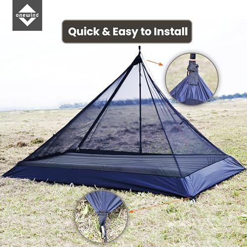 Onewind Lightweight Poncho Shelter, Solitary Shelter Cape Silnylon Emergency Survival Shelter Ultralight Minimalist Shelte...