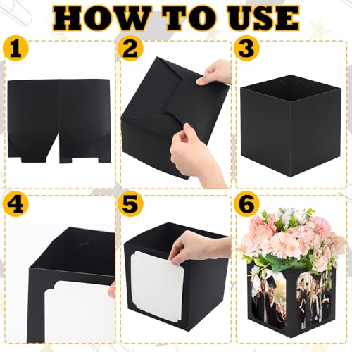 Spiareal 6 Pcs Graduation Box Centerpieces for Table 6/7 Inch Photo Frame Display Congrats Grad Party Favor Gift Picture T...