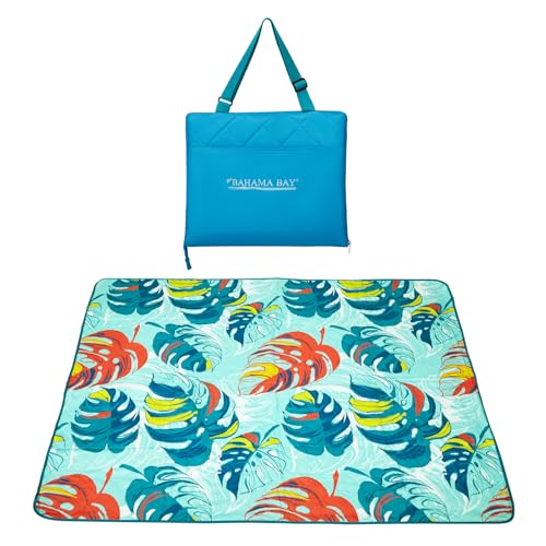 Old Bahama Bay Beach Blanket Sandproof Waterproof Compact Sand Free Beach Mat Foldable Picnic Blankets Washable Outdoor Bl...