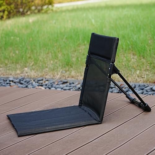 Nyeullcy Breathable Mesh Back Folding backrest,Ultralight Aluminum Alloy Camp Seat with Ventilated Backrest, Portable Outd...