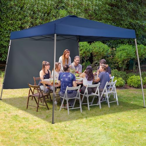 GDY 8X10 FT Pop Up Canopy Outdoor Instant Tent Slant Legs with a Sidewall,Equipment Vents, Portable Gazebo Shelter for Pat...