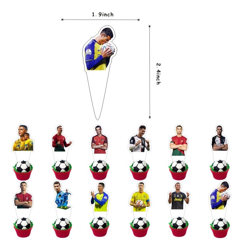 Soccer Birthday Decorations, Soccer Party Supplies Include Happy Birthday Banner, Cake Topper and Cupcake Toppers, Balloon...