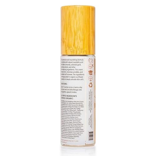 Cleopatra Neck Cream, 2oz ? Firming & Lifting Neck Moisturizer with Colloidal Gold, Silk Peptides & Green Tea ? Organic, Vegan ? Reduces Wrinkles & Improves Elasticity
