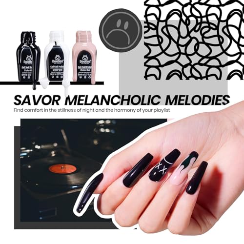 Beetles Gel Nail Polish Kit with U V Light, 68 Pcs Gel Nail Kit 35 Colors Emotional Spectrum with Base Matte&Glossy Top Co...
