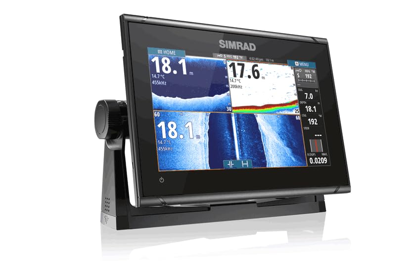 Simrad GO Chartplotter and Fish Finder, with Transducer and Radar Options, Preloaded C-MAP Discover Chart Card