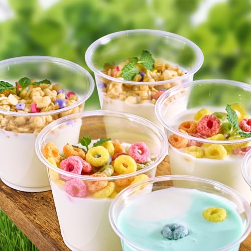JOLLY CHEF 300 Pack Clear Plastic Cups, 9 oz Crystal Clear PET Party Cups, Classic Clear Disposable Wine Cups for Wedding,...
