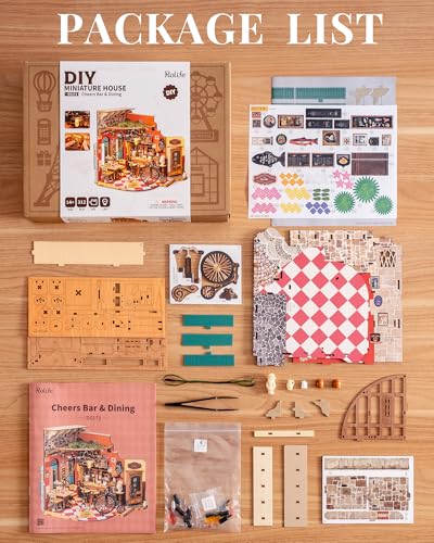 Rolife DIY Miniature House Kit for Adults, Mini Wooden Dollhouse Kit, Tiny House Diorama Building Kits-Birthday Christmas ...