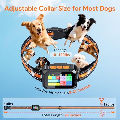 Meowant GPS Wireless Dog Fence &Training Collar with Remote, Free App, 82ft to 7000ft Electric Fence, Waterproof LCD Colla...