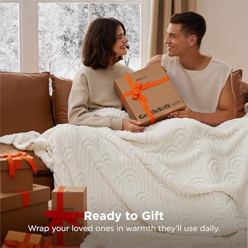 Bedsure GentleSoft Throw Blanket for Couch - Soft Cozy Cute Blankets for Women, Fuzzy Fleece Throw Gifts for Women Mom Tee...